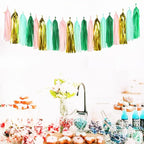 Sage-Green Pink-Gold Party-Decorations Tassel Garland - Image 4