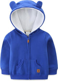 Baby Hoodie Sherpa Lined Zip up Light Fleece Jacket Solid Bear Coat Fall Winter by Unknown