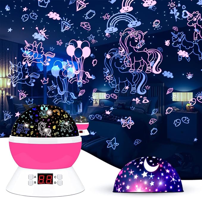 Unicorn Projector Night Light Lamps by MOKOQI