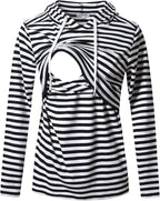 GINKANA Women's Nursing Hoodie Sweatshirt Long Sleeves Breastfeeding Maternity by GINKANA