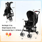 Baby Joy Lightweight Stroller, Compact Toddler Travel Stroller - Image 7