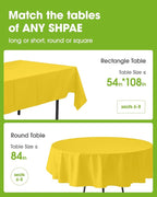 Pureegg Plastic Table Cloth Disposable 8 Pack, 54 x 108 Inch Table Cloths - Image 2