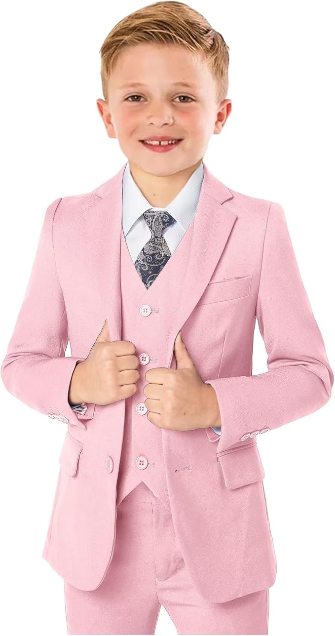 Boys’ Formal Suit 5 Piece Set, Toddler Tuxedos by KEYWANTS