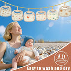 Muslin Baby Bibs, Pure cotton absorbent and breathable, suitable - Image 2