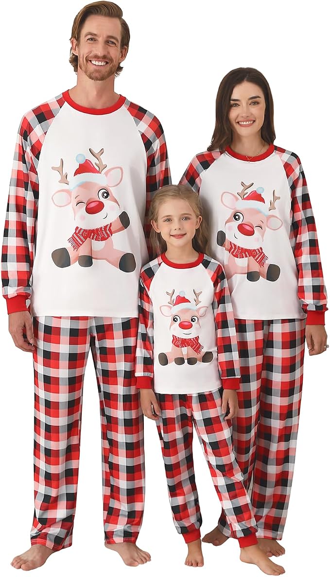 Weixinbuy Family Pajamas Set Christmas Pjs Matching Clothes Pajamas by Weixinbuy