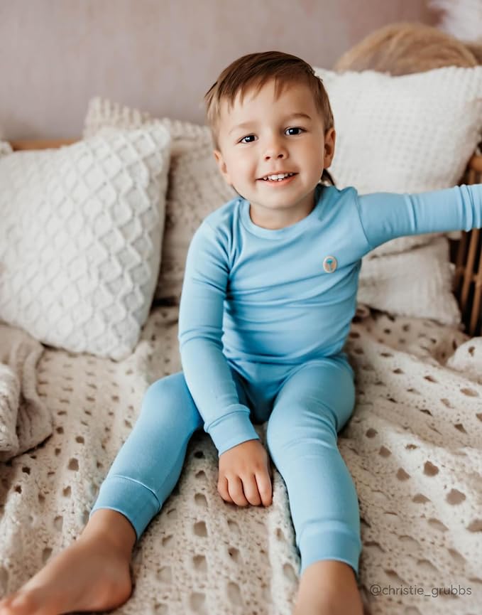 moimoln 6M-8Y Modal Cotton Solid Soft Breathable Baby Toddler Boys Girls Snug - Image 2