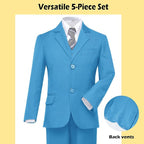Boys’ Formal Suit 5 Piece Set, Toddler Tuxedos - Image 5