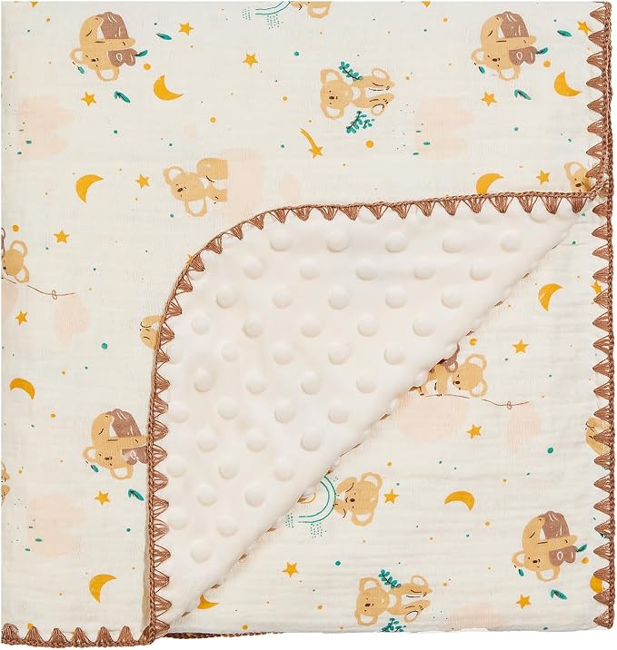 Baby Blanket Double Layer Cotton 40 x 40 Soft Receiving Blanket by Unknown