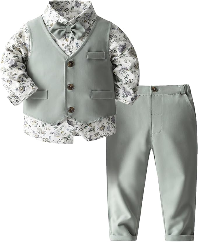 ARTMINE Toddler Boy Clothes Suit Gentleman Wedding Outfits, Formal Dress by Artmine