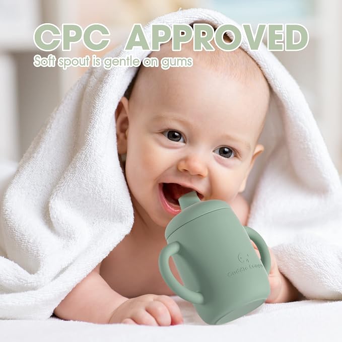 Cuddle Campus Sippy Cups 7OZ, Baby Cups, Shatterproof Silicone Straw Cup - Image 6