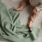 Knitted Organic Cotton Baby Blanket- Swaddle Blanket - Image 7