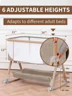 Baby Bassinet, Bassinet Bedside Sleeper - Image 5