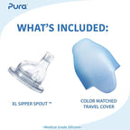 Pura Kiki 11oz/325ml Stainless Steel Sippy Cup Bottle w/Sleeve, Plastic-Free - Image 2