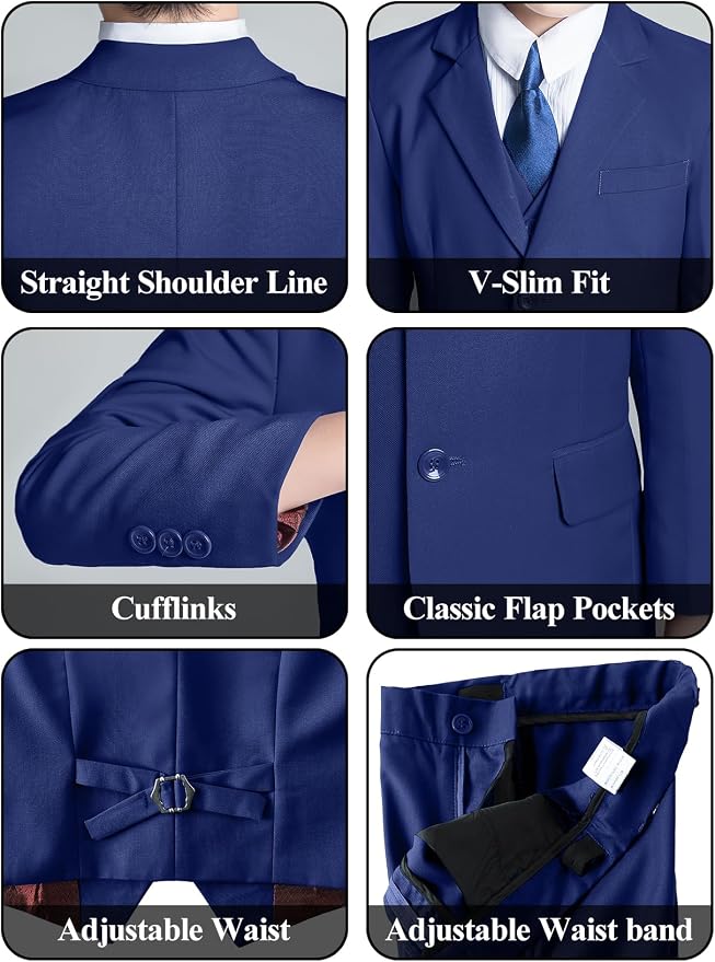 Boys' 5 Piece Formal Suit Set - Image 5