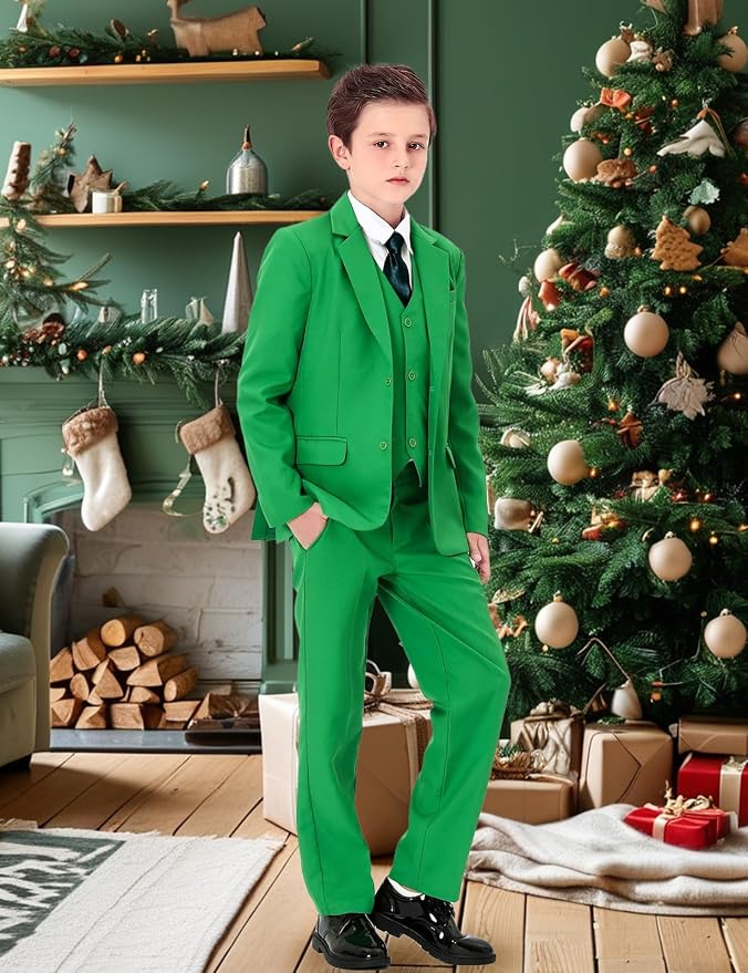 A&J DESIGN Boys 7-Piece Formal Suit Ring Bearer Outfit - Image 2
