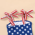 Happy Town Toddler Swimsuit Girl Solid Color Stripe One-Piece Baby Bathing Suits - Image 6