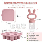 WAJIAYON Easter Bunny Baby Breastmilk Popsicle Molds & Baby Fruit Feeder - Image 3