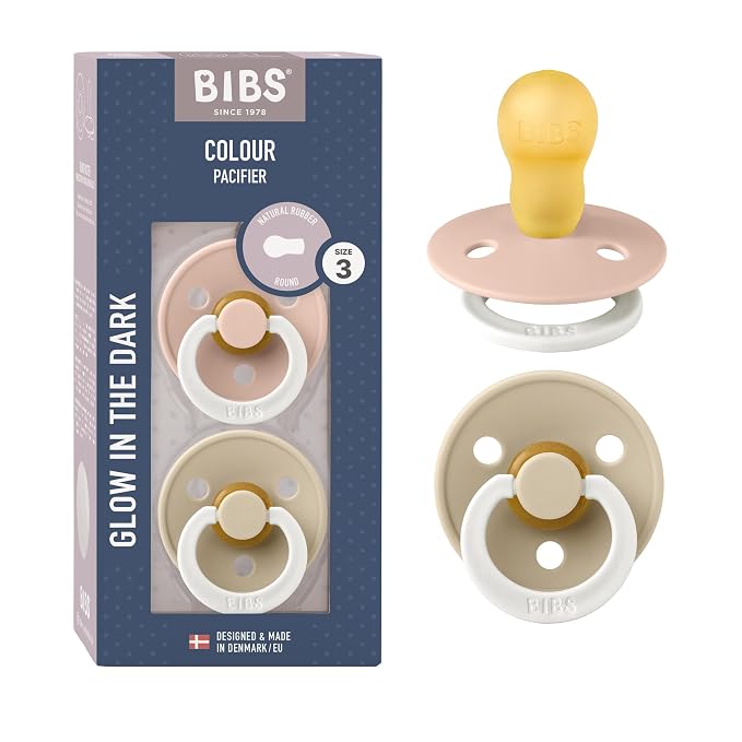 BIBS Pacifiers Colour Collection | Natural Rubber Baby Pacifier | Set of 2 by BIBS