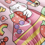 QOOMO Kawaii Bear Comforter King, Down Alternative, Soft and Lightweight，King - Image 5