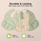 3-Pack Waterproof Baby Bibs for Eating - Image 9