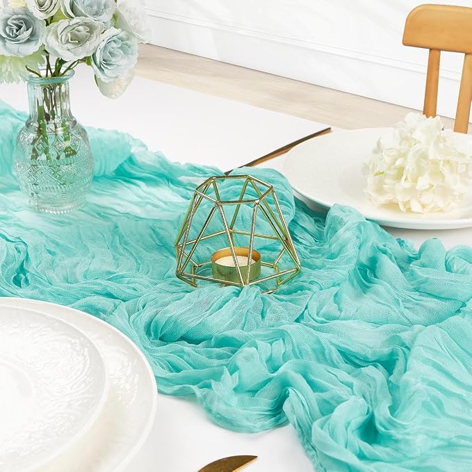 FEXIA Sky Blue Table Runner 35x120 Inches - Image 5