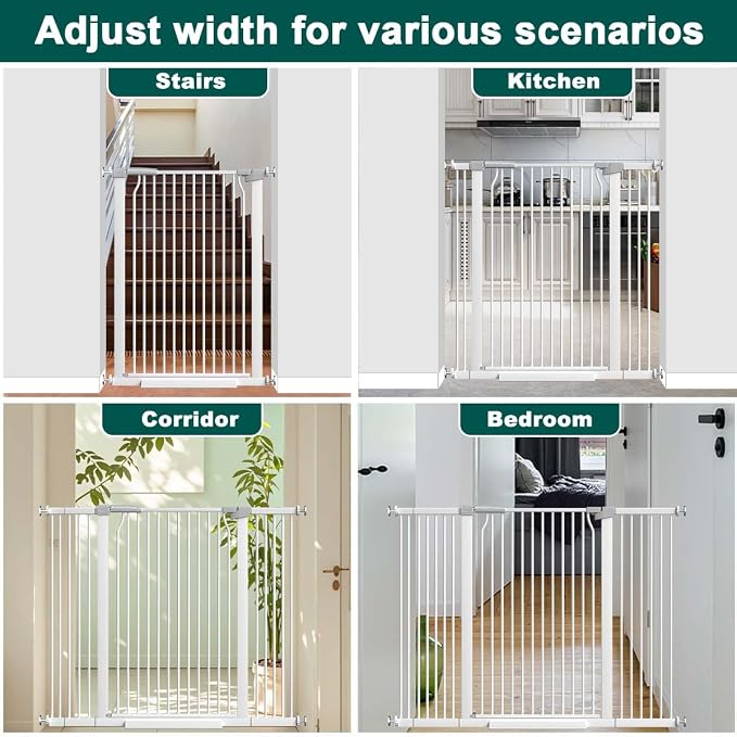 Fairy Baby 40.5" Extra Tall Baby Gate, 72.3"-76.7" Extra Wide Long Pet Gate - Image 7