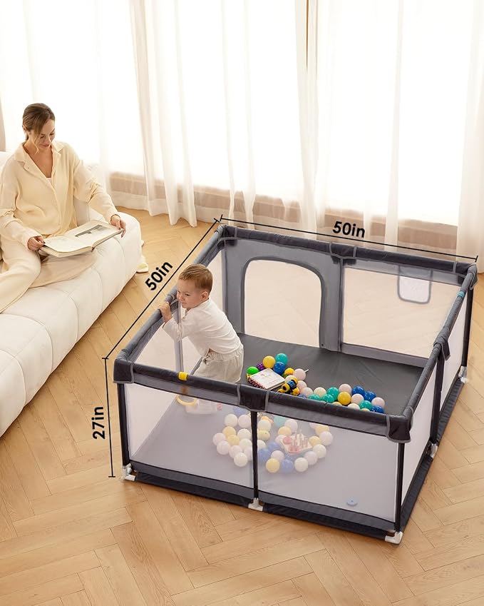 50" x 50" Extra Large Baby Playpen - Image 4