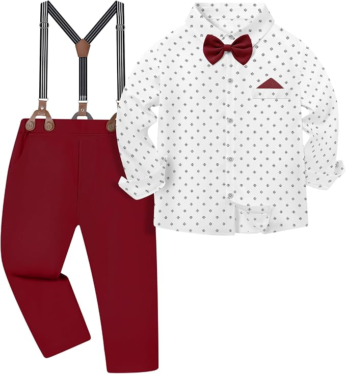 nilikastta Toddler Boy Outfit Boy Suit Boy Dress Shirt by Nilikastta