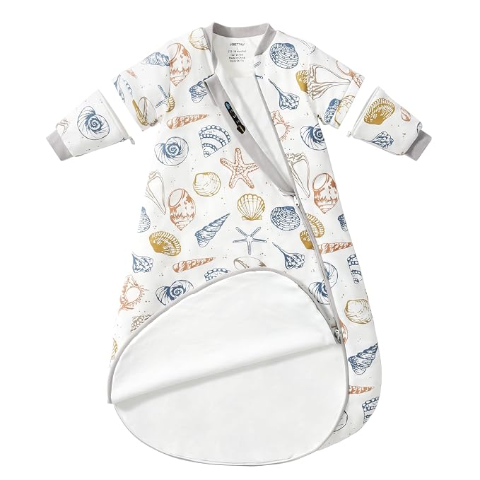 Baby Sleep Sack 18-24 Months, Cotton Detachable Long Sleeve Sleep Sack by usbettas