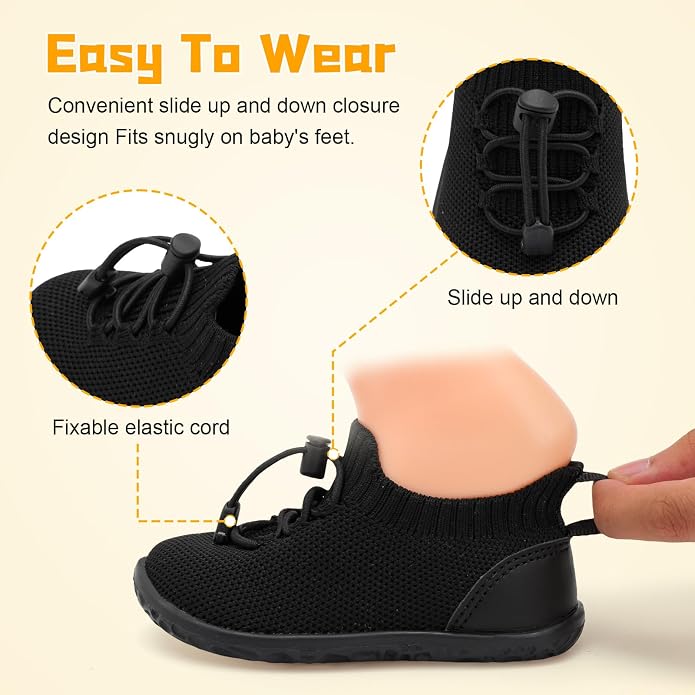 FEETCITY Baby Shoes Boys Girls First Walking Shoes Lightweight Infant Sneakers - Image 2