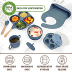 Silicone Feeding Set, Led Weaning Supplies, Food Tableware Suction Plate - Image 2