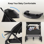 Mompush Lithe V2 Lightweight Travel Stroller, Compact Foldable Baby Stroller - Image 9