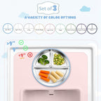 Stainless Steel Suction Plates for Toddlers, Non Toxic Non Slip Portion Control - Image 2