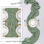 6 Pack Sage Green Cheesecloth Table Runner 10Ft Gauze Cheese Cloth Table Runner - Image 5