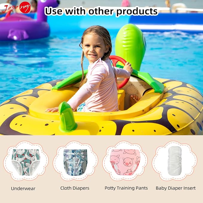Joyo roy 6Pcs Waterproof Cloth Diaper Cover Reusable Plastic Training Pants - Image 4