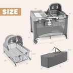 BABY JOY 4 in 1 Pack and Play, Portable Baby Playard - Image 6