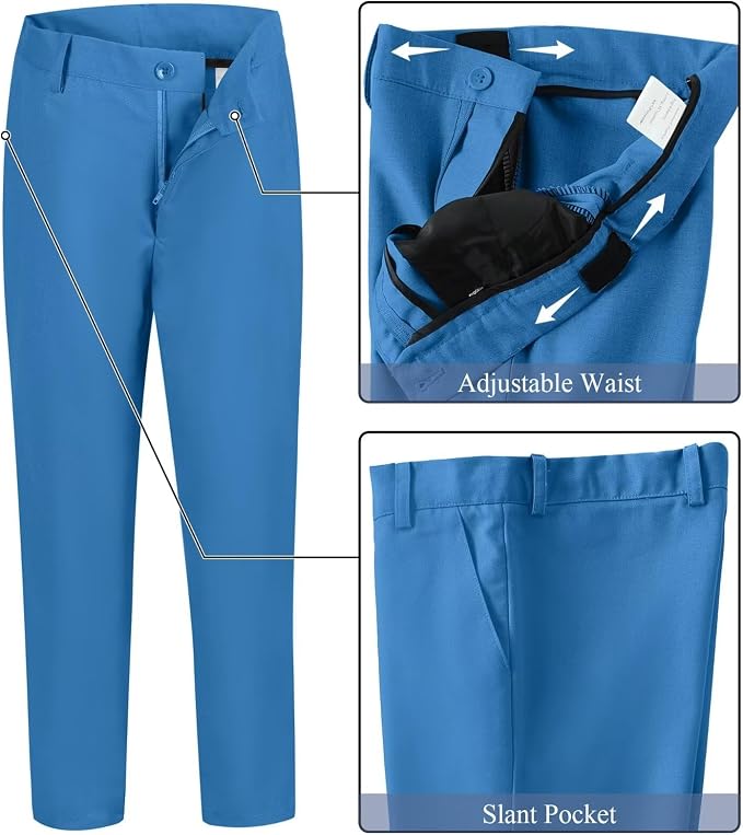 Boy's Suit Formal Slim Fit 5 Pieces Suit Set Blazer Vest Pants - Image 5