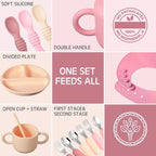 24 Pack Silicone Baby Feeding Set Baby LED Weaning Supplies Includes Suction - Image 6