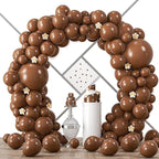 90pack Brown Balloons Different Size 18/12/10/5 Inch Brown Balloon Garland Arch by Voircoloria