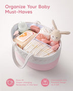 Maliton Diaper Caddy for Baby Girl-Cotton Rope Diaper Caddy, Diaper Organizer - Image 8