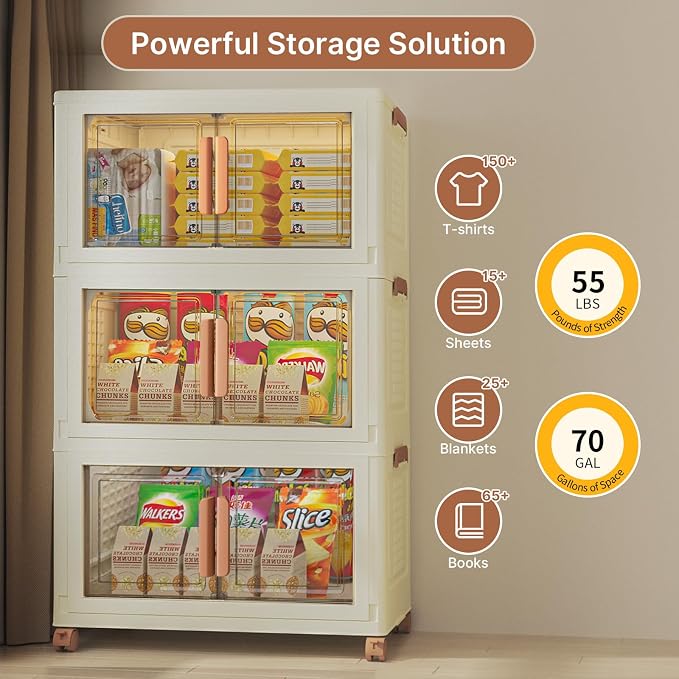 570Qt/140Gal Large Stackable Storage Bins - Image 3
