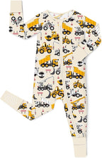 Bamboo Viscose Baby Convertible Footie Pajama, Zipper Pajamas by BabeeReshinee