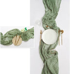 FEXIA 6 Pack Sage Green Table Runner 35x120 Inches - Image 6