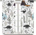 Funny Dinosaur Curtains Cute Dino Cartoon Animals Abstract Aesthetics Art Print - Image 3