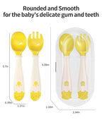 Deejoy Toddler Utensils, Self-feeding Flatware Set withTravel Case, Baby Spoons - Image 6