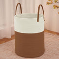 Large Woven Laundry Basket Hamper, 60L Cotton Rope Storage Bin by JMvicyroam