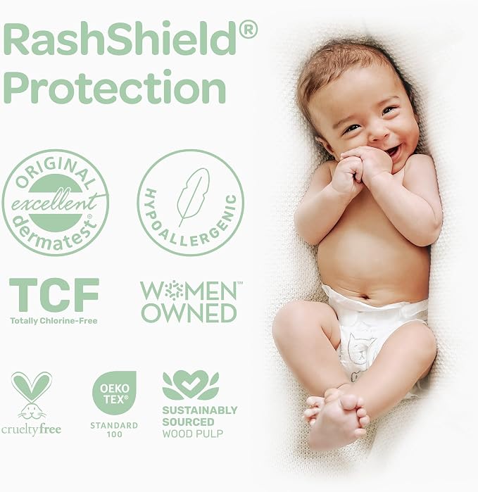 Parasol Clear+Dry Disposable Diapers and Clear+Pure Wipes Kit, RashShield - Image 4
