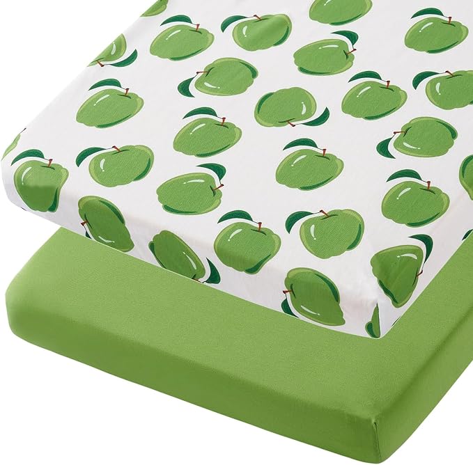 TILLYOU Mini Crib Sheets Fitted 2 Pack, Pack and Play Sheets by TILLYOU