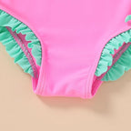 YOUNGER TREE Toddler Swimsuit Girl Cute Stripe One-Piece Ruffle Swimwear Baby - Image 5