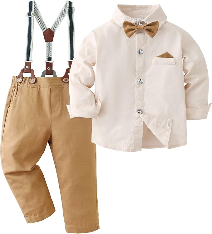 CARETOO Toddler Boy Clothes Suit Gentleman Wedding Outfits Kids Formal Dress by CARETOO
